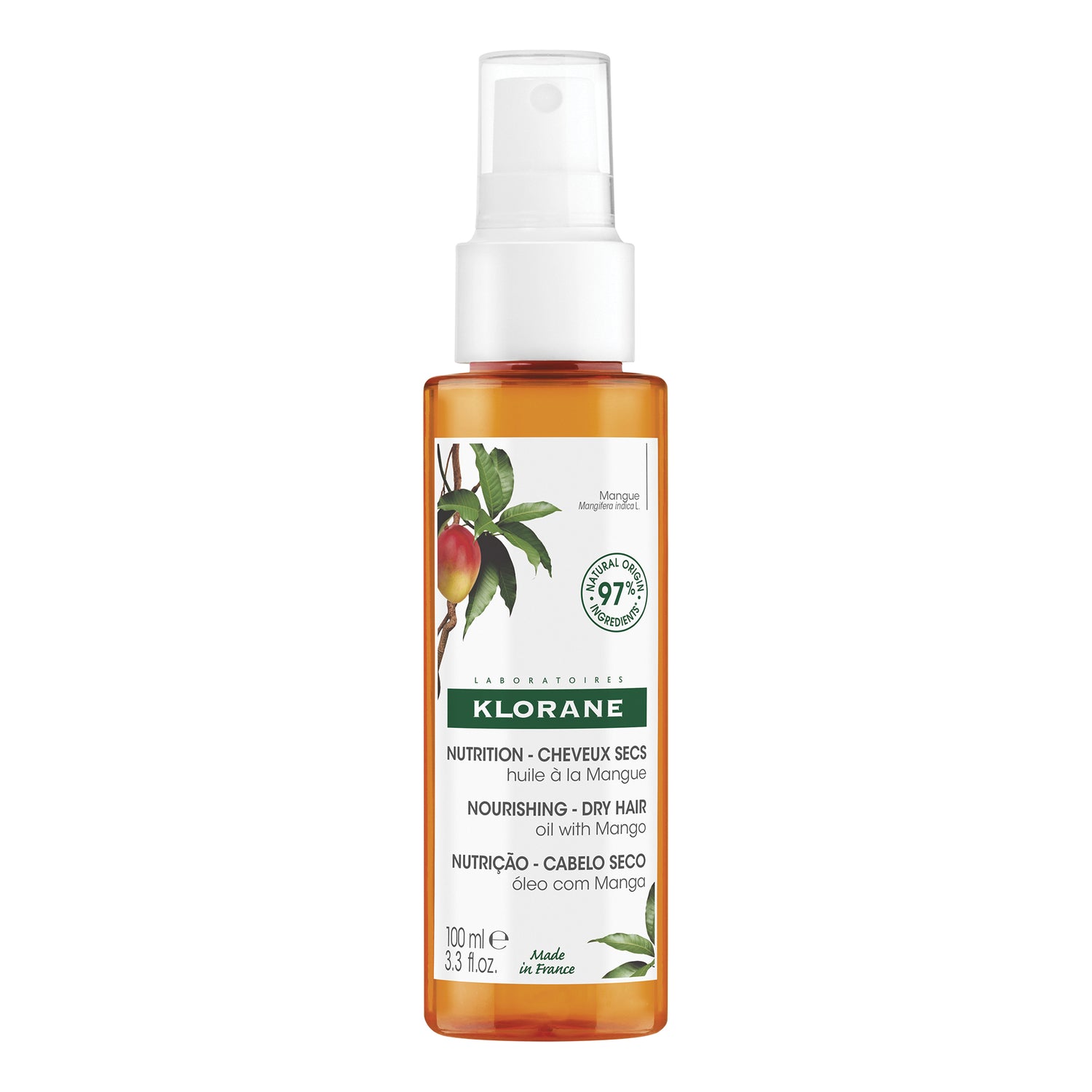 Klorane Spray Capelli Nutritivo Senza Risciacquo All'Olio Di Mango 125ml