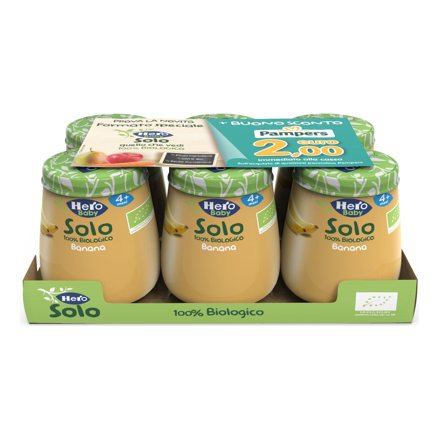 Hero Baby Solo Bio Omogeneizzati Banana 6 X 120G