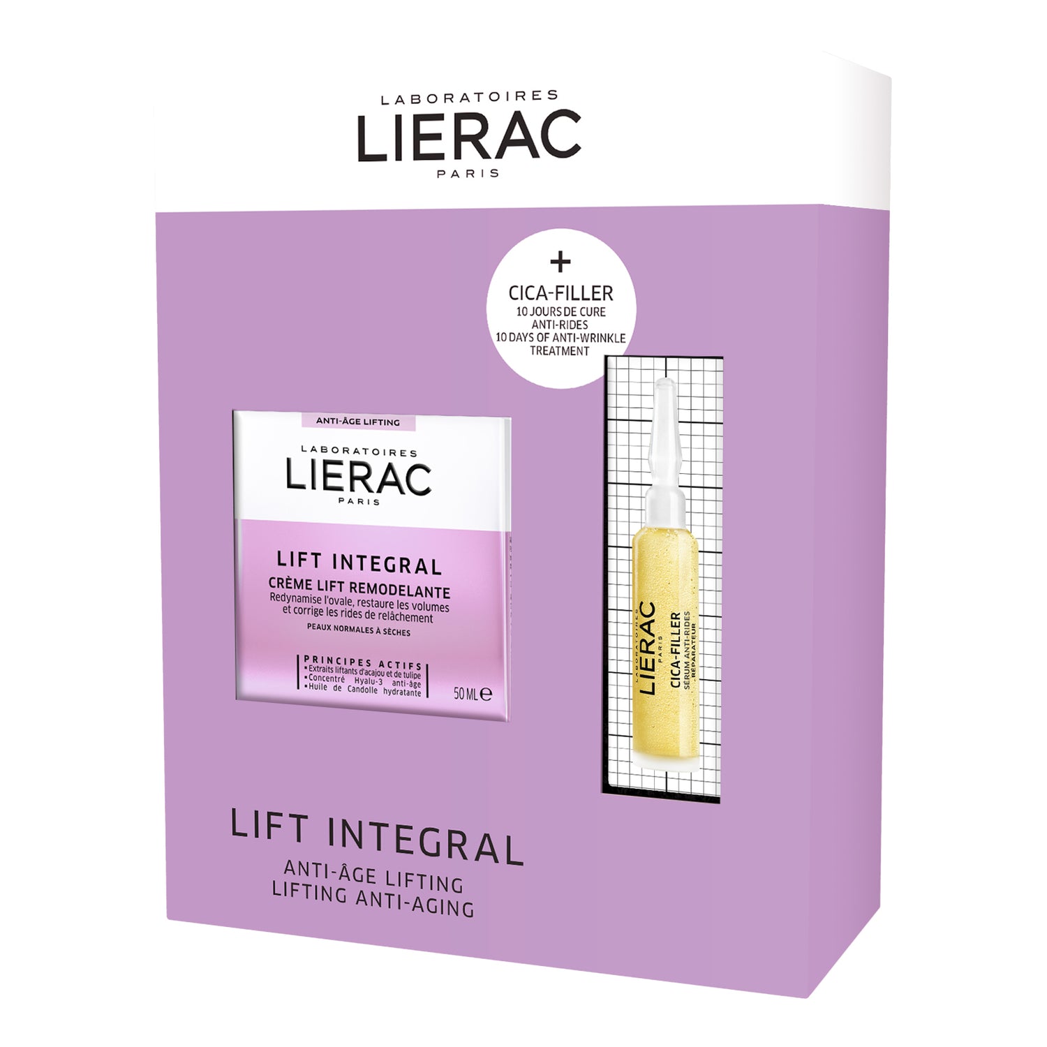 LIERAC COFANETTO LIFT INTEGRAL CREMA 50ML + FIALA CICA FILLER 10 GIORNI