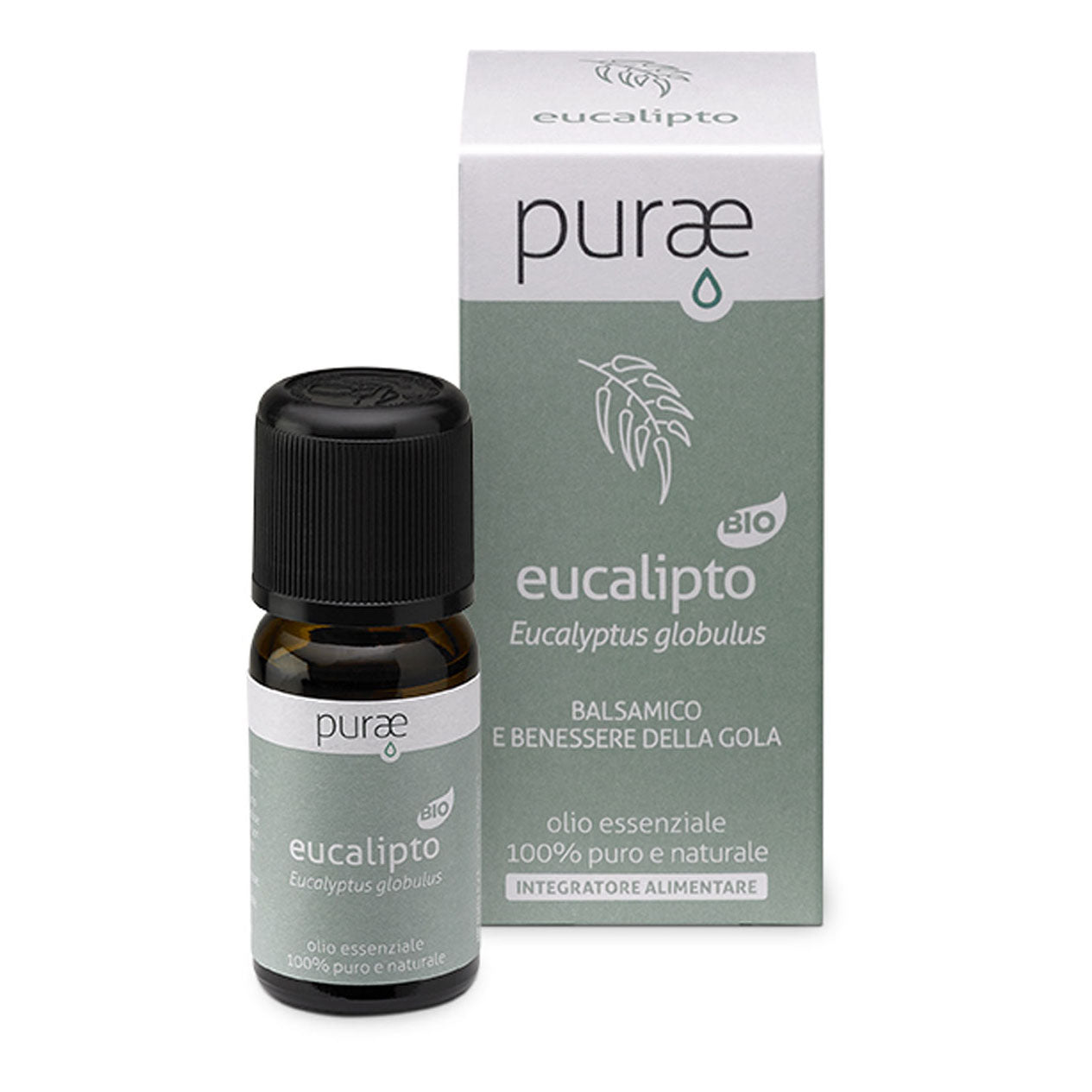 Purae Eucalipto Olio Essenziale Bio Foglie 10ml