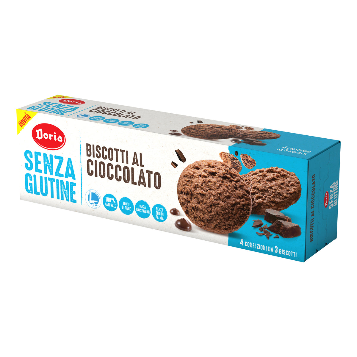 DORIA BISCOTTI CACAO 4PZ  