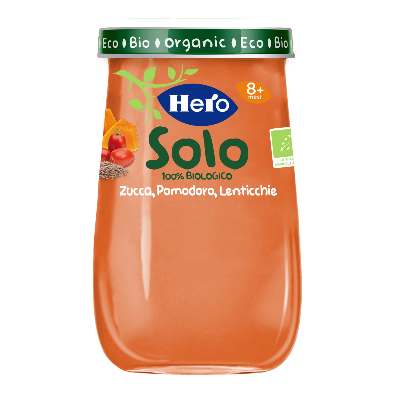 Hero Baby Solo Bio Omogeneizzati Zucca Pomodoro e Lenticchie 190g
