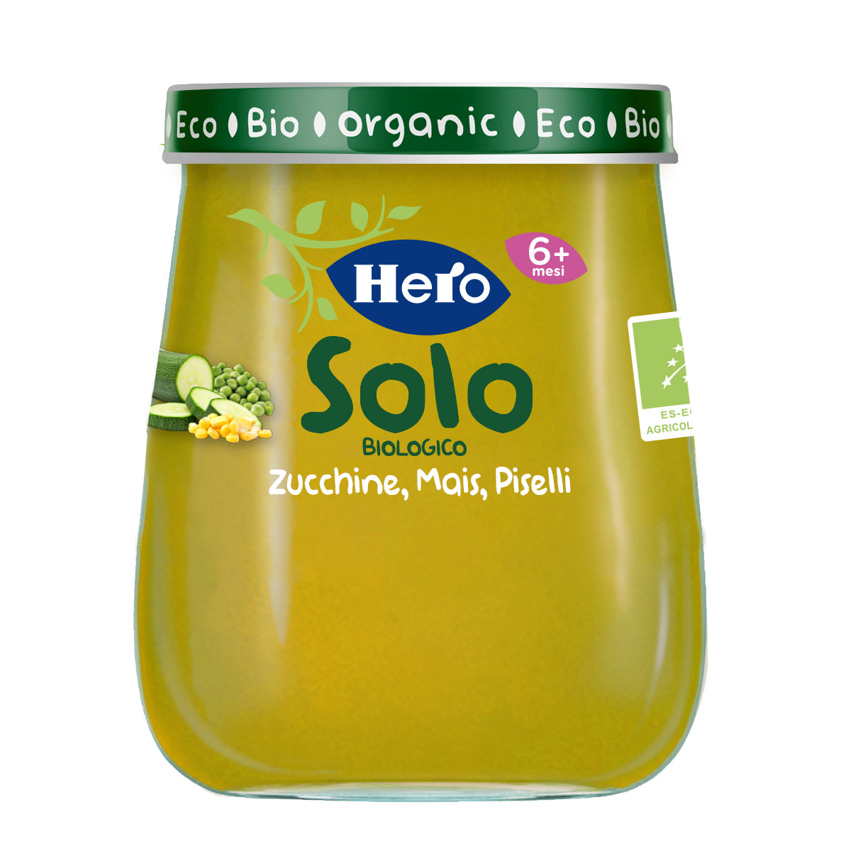Hero Baby Solo Bio Omogeneizzati Zucchine Mais E Piselli 120g