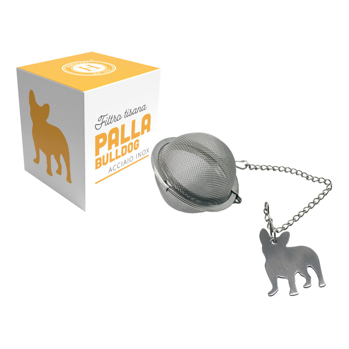 Himalaya - Filtro Tisana E Tè In Acciaio Inox Palla Con Bulldog
