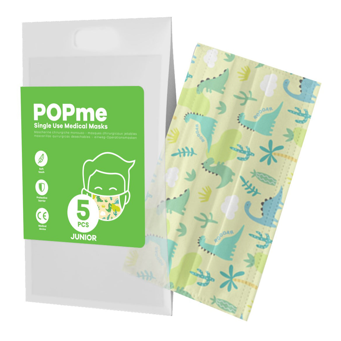 POPME MASK CHIR BABY DINO 5PZ
