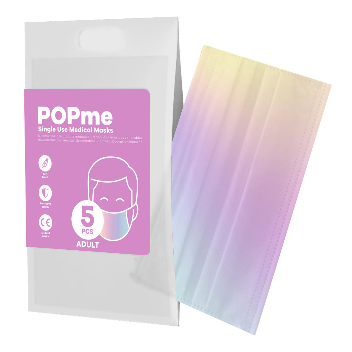 POPME MASK CHIR RAINBOW 5PZ