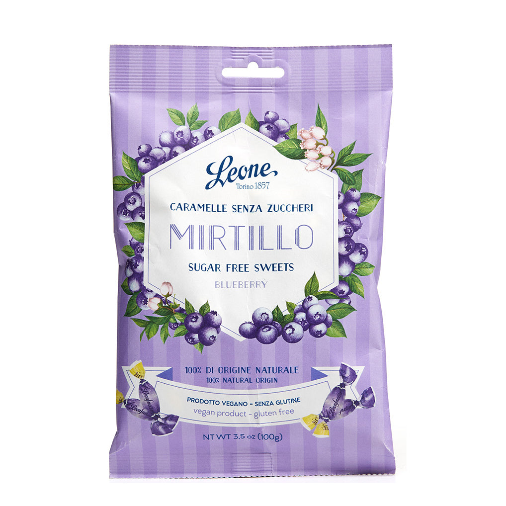 Leone Caramelle Mirtillo Senza Zuccheri In Sacchetto Di Carta Da 100g
