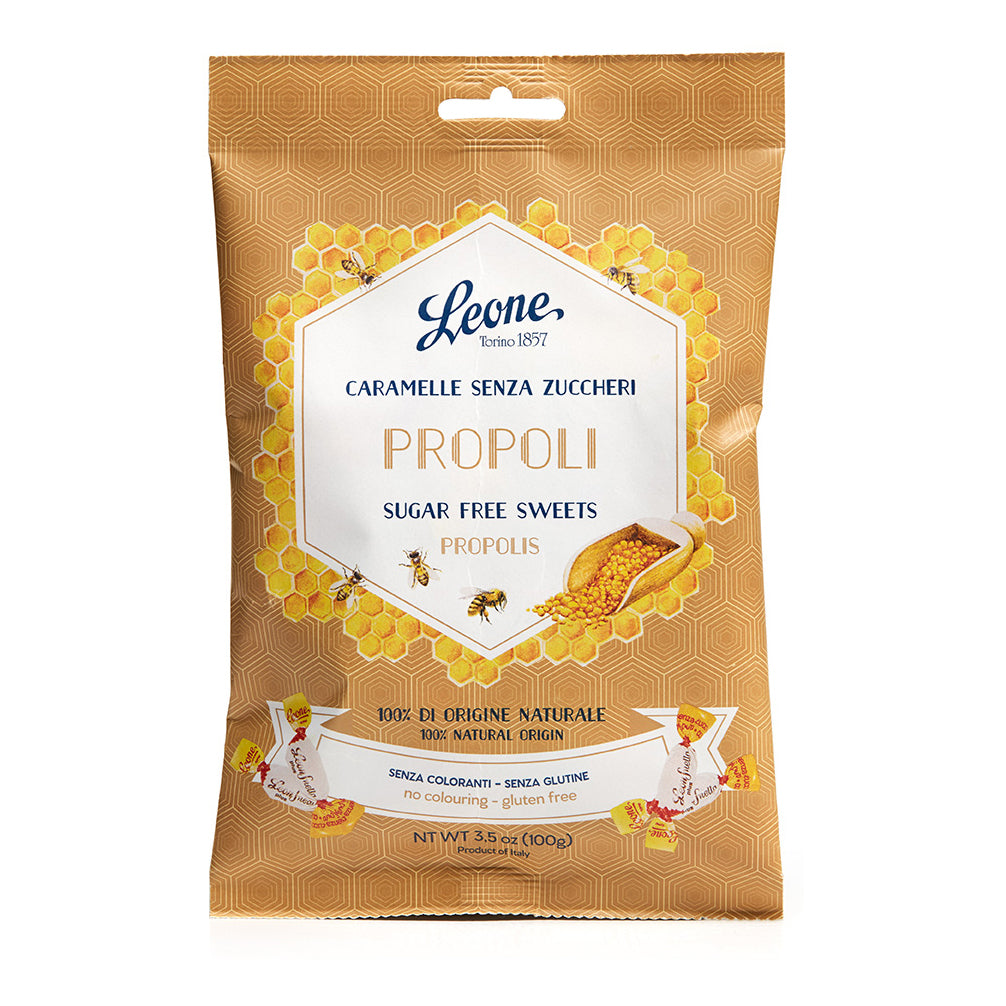Leone Caramelle Propoli Senza Zuccheri In Sacchetto Di Carta Da 100g