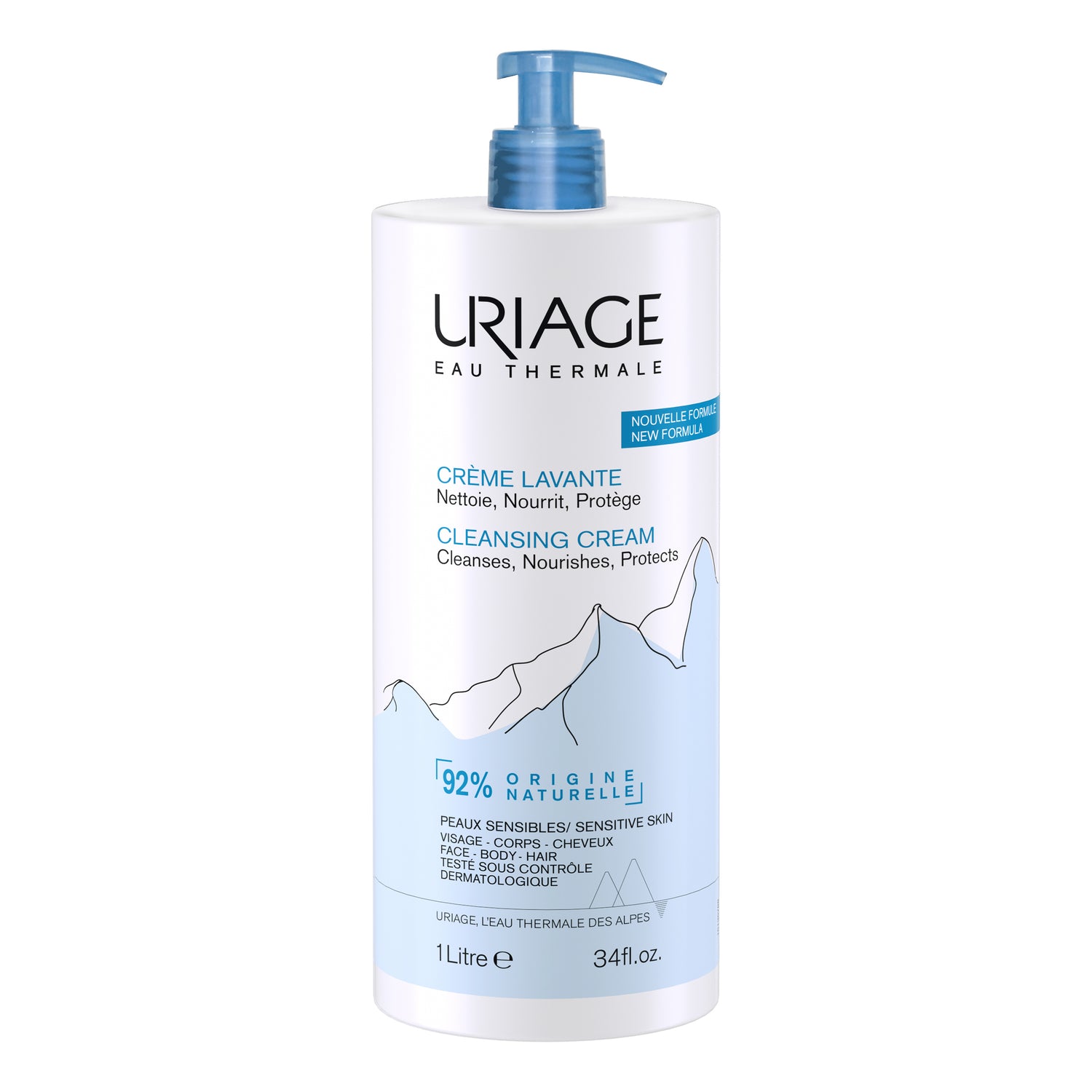 Uriage - Crema Lavante Senza Sapone Viso Corpo E Capelli 1000ml