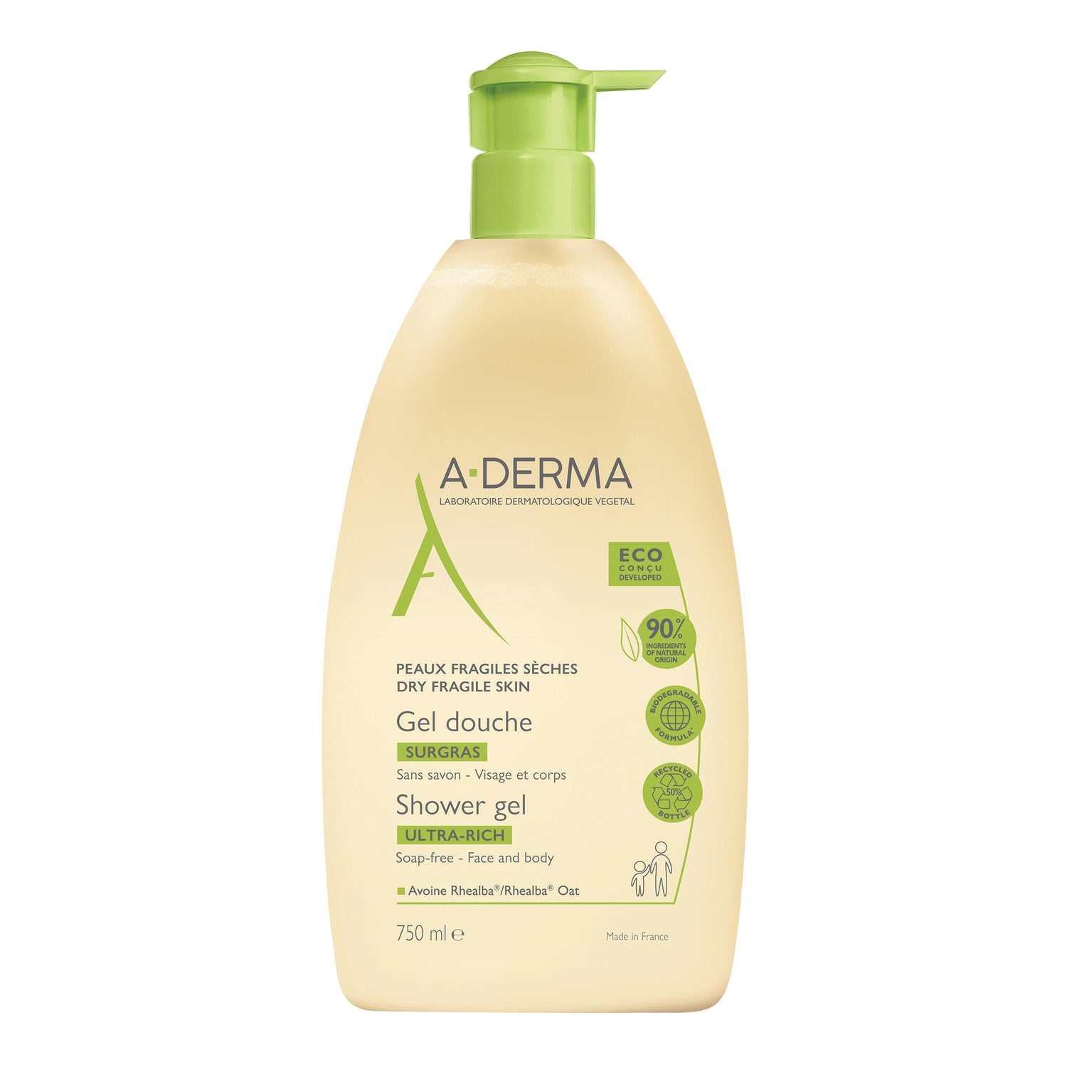 Aderma Les Indispensables - Gel Doccia Surgras 750ml