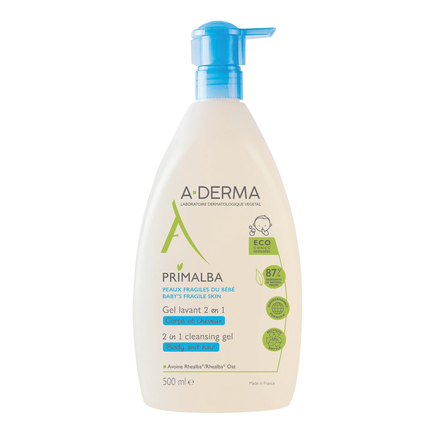 Aderma Primalba Gel Lavante 2 In 1 Corpo E Capelli Del Neonato 500ml