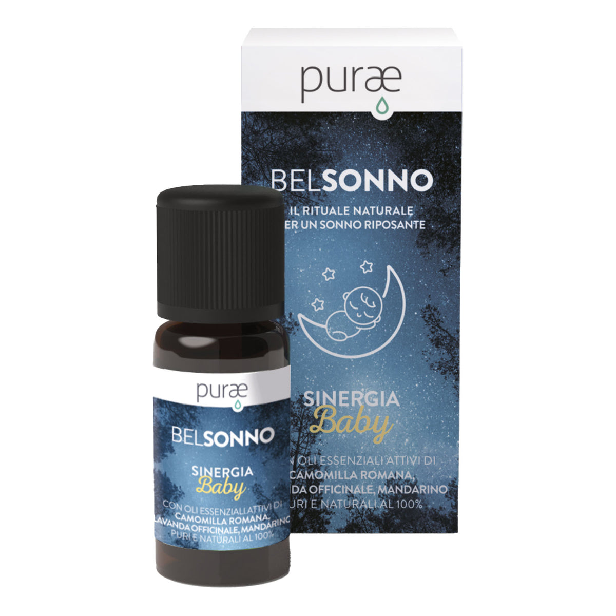 Purae Sinergia Con Oli Essenziali - Belsonno Baby 5ml  