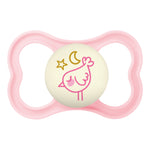 MAM Supreme Night 16+ Mesi | Succhietto Silicone Luminoso Rosa Box | 1 Pezzo  