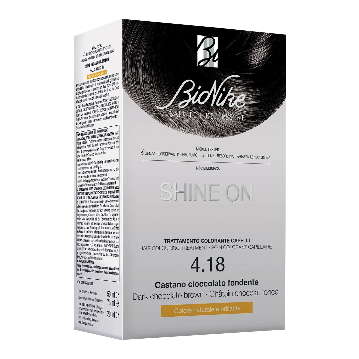 Bionike Shine On Tintura Capelli Colore 4.18 Castano Cioccolato Fondente