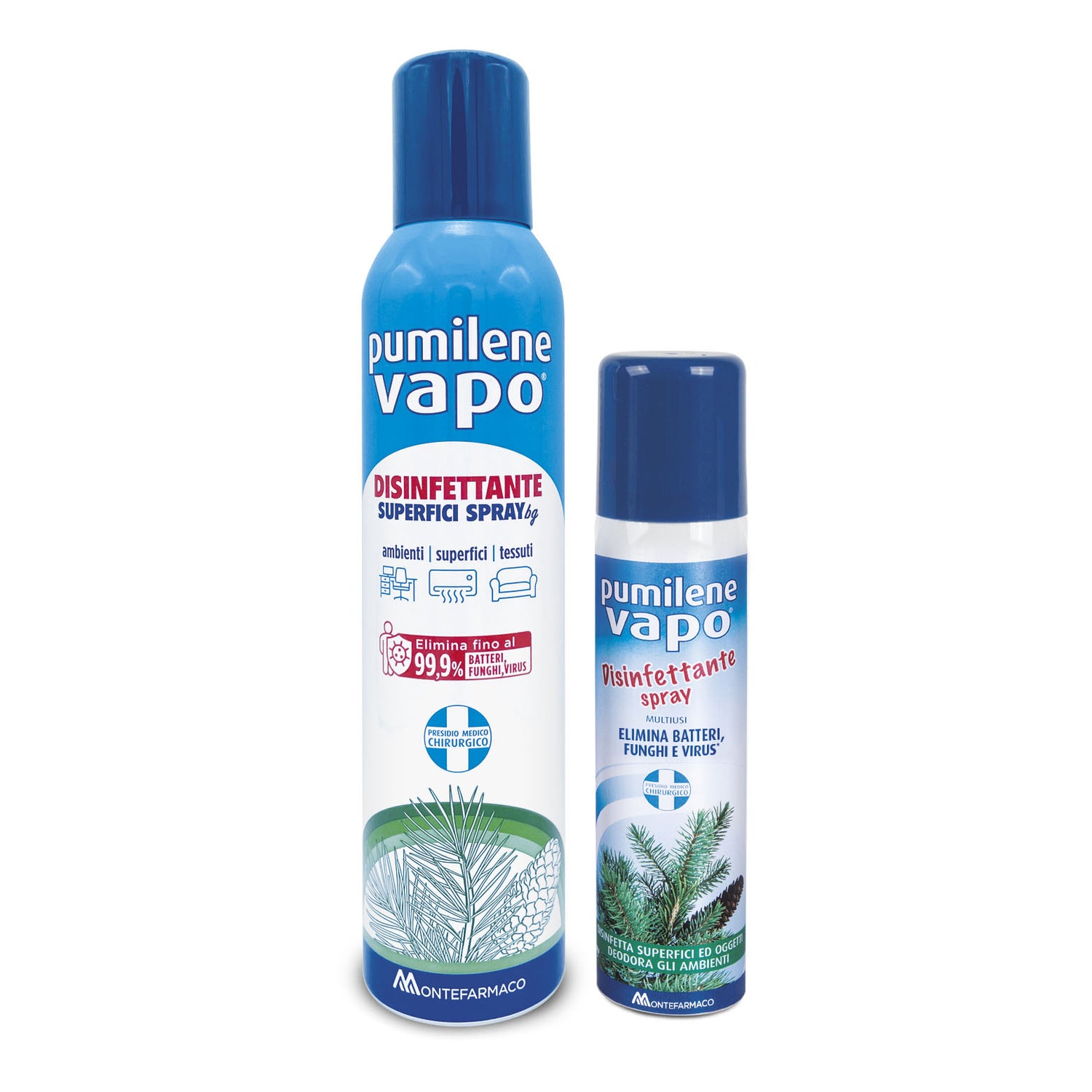 Pumilene Vapo Disinfettante Multiusi Spray Pacco Doppio 75ml + 75ml