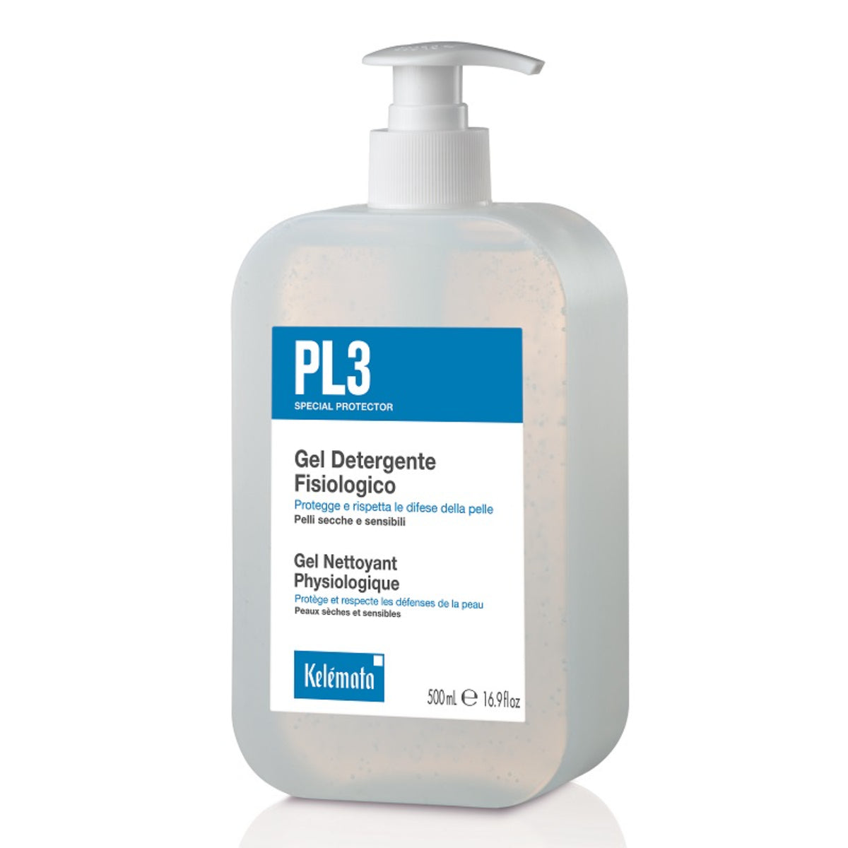 PL3 | Gel Detergente Fisiologico con Acido Ialuronico e Ceramidi | 500ml  