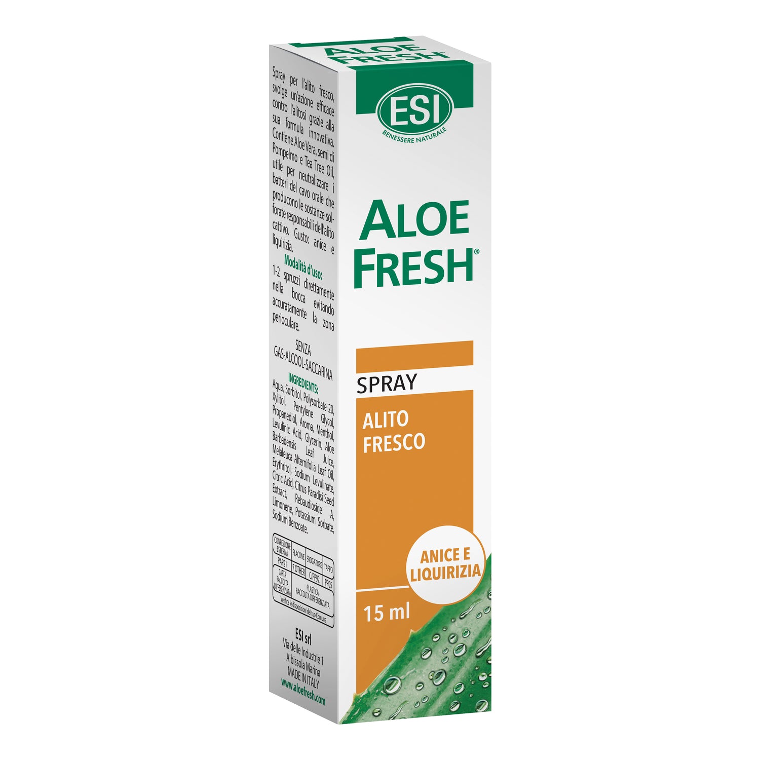 Esi Aloe Fresh Spray Alito Fresco Anice E Liquirizia 15ml