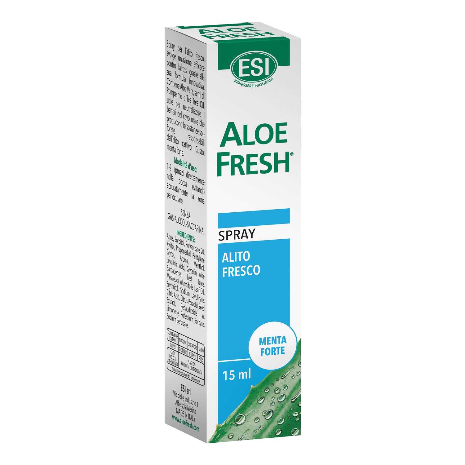 Esi Aloe Fresh Spray Alito Fresco Menta Forte 15ml