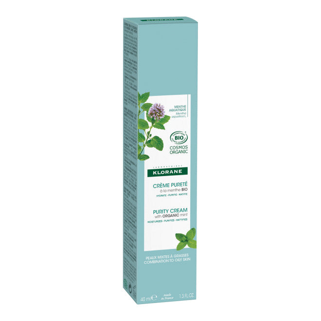 Klorane Crema Viso Purificante Alla Menta Acquatica Bio Pelli Miste E Grasse 40ml