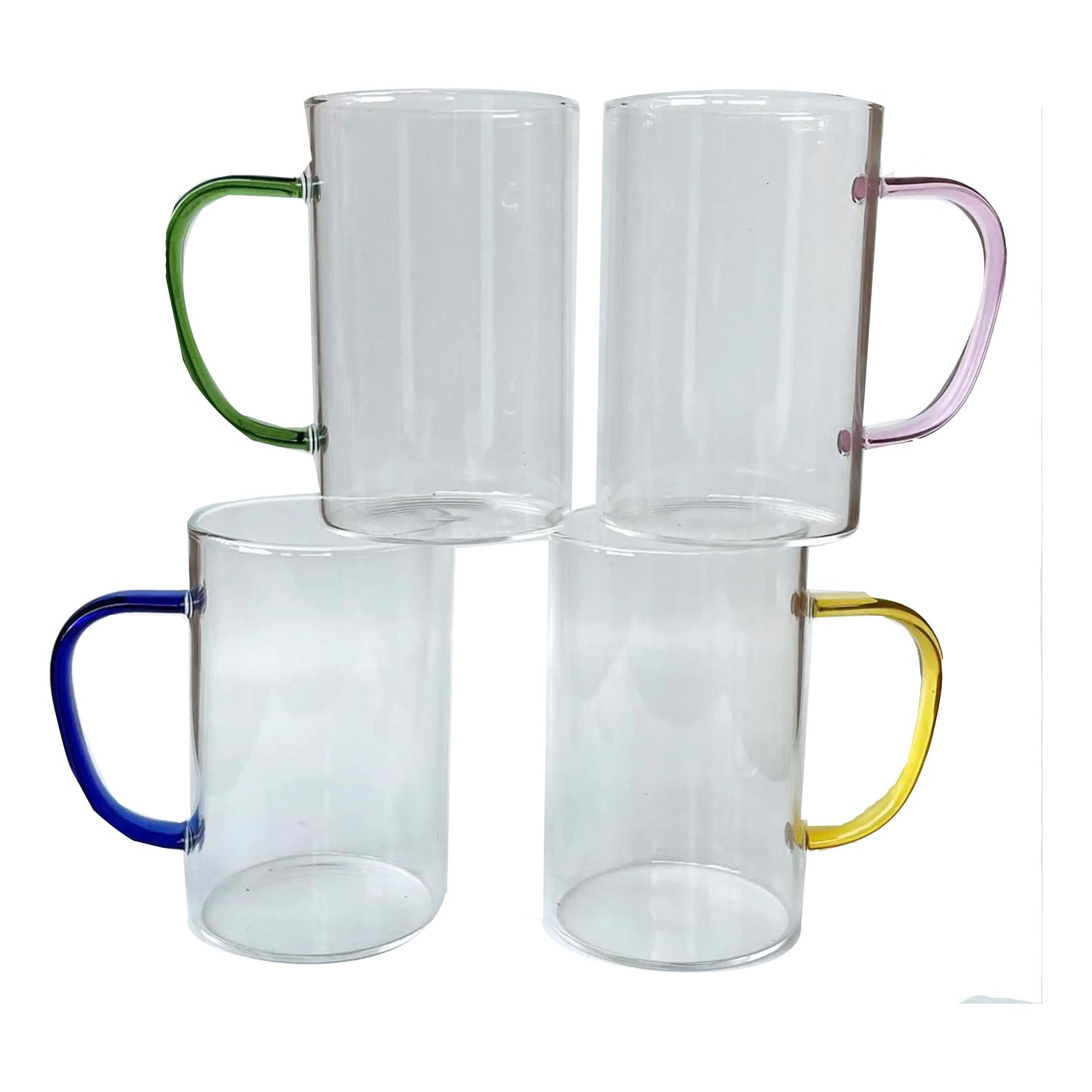 Himalaya Handy Mug Set - 4 Tazze In Vetro Borosilicato 300ml