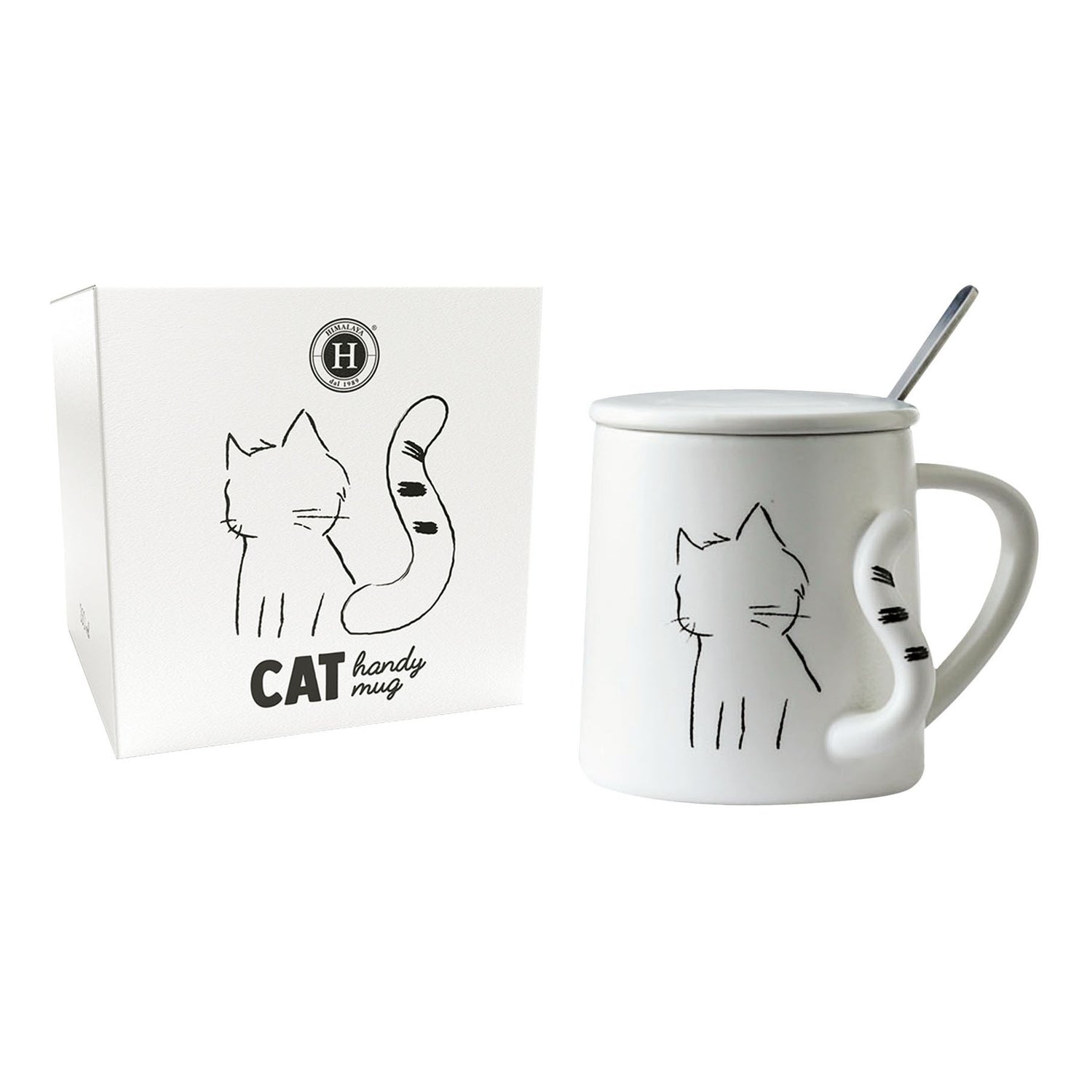 Himalaya Handy Mug Ceramica Cat Gatto Con Cucchiaino 350ml