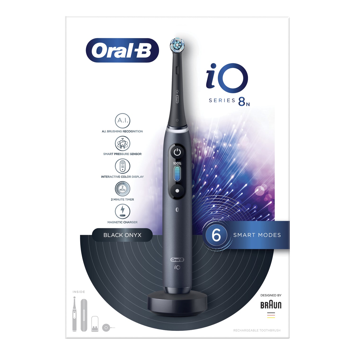 Oral-B iO Serie 8 BLACK Spazzolino Elettrico Nero