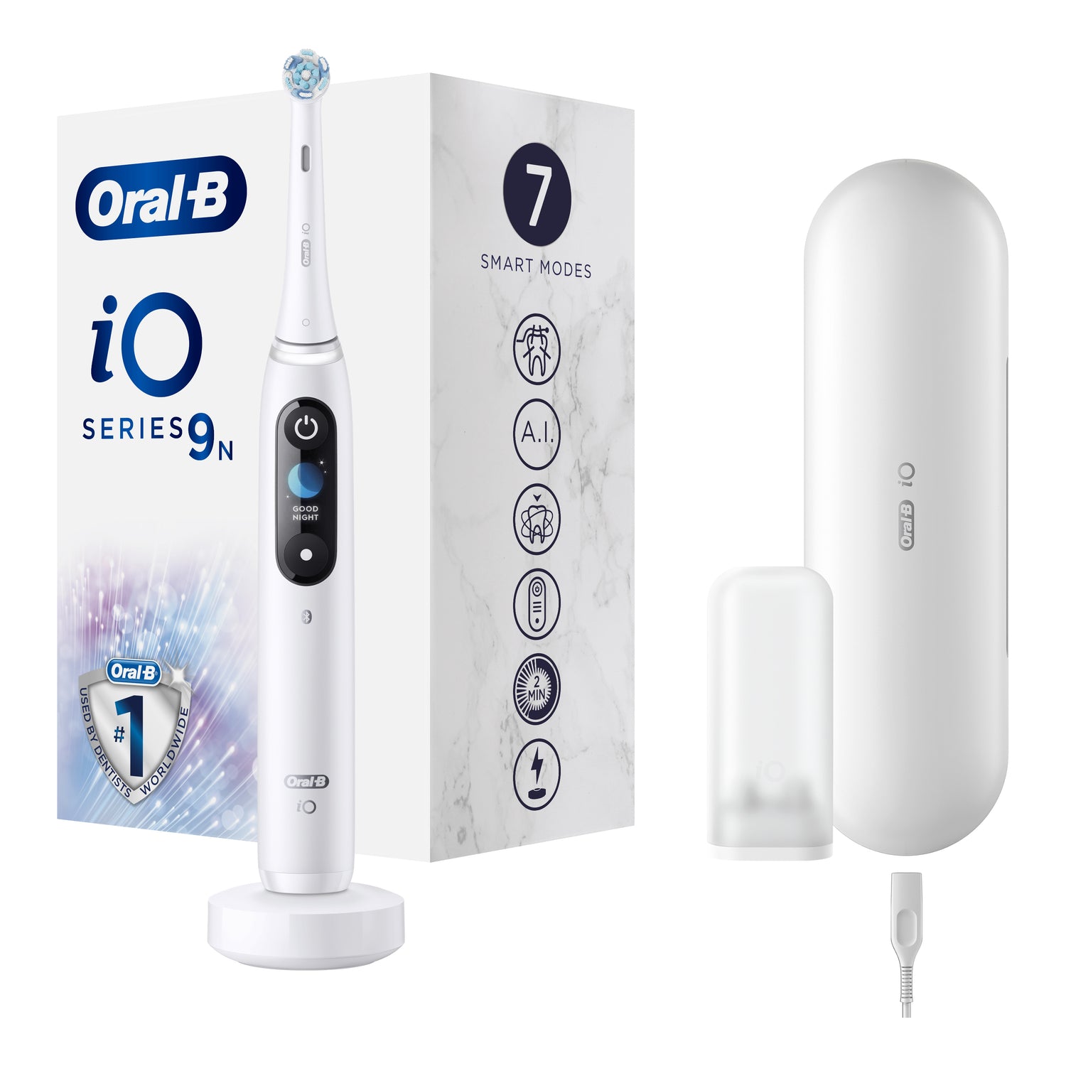 Oral-B iO Serie 9 WHITE Spazzolino Elettrico Bianco