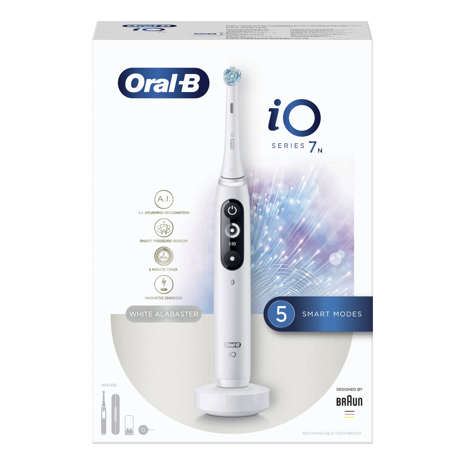 Oral-B iO Serie 7 WHITE Spazzolino Elettrico Bianco