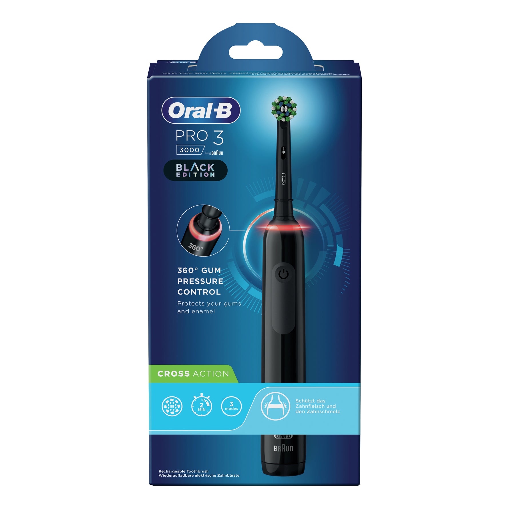 Oral-B Spazzolino Elettrico PRO 3 Cross Action Black Edition
