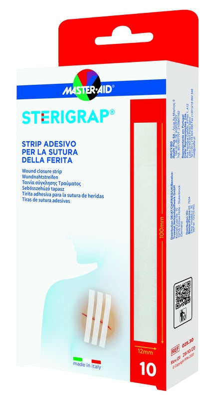 Master Aid Sterigrap Cerotti Adesivi Per Sutura Ferite 100 x 12mm 6 Pezzi

