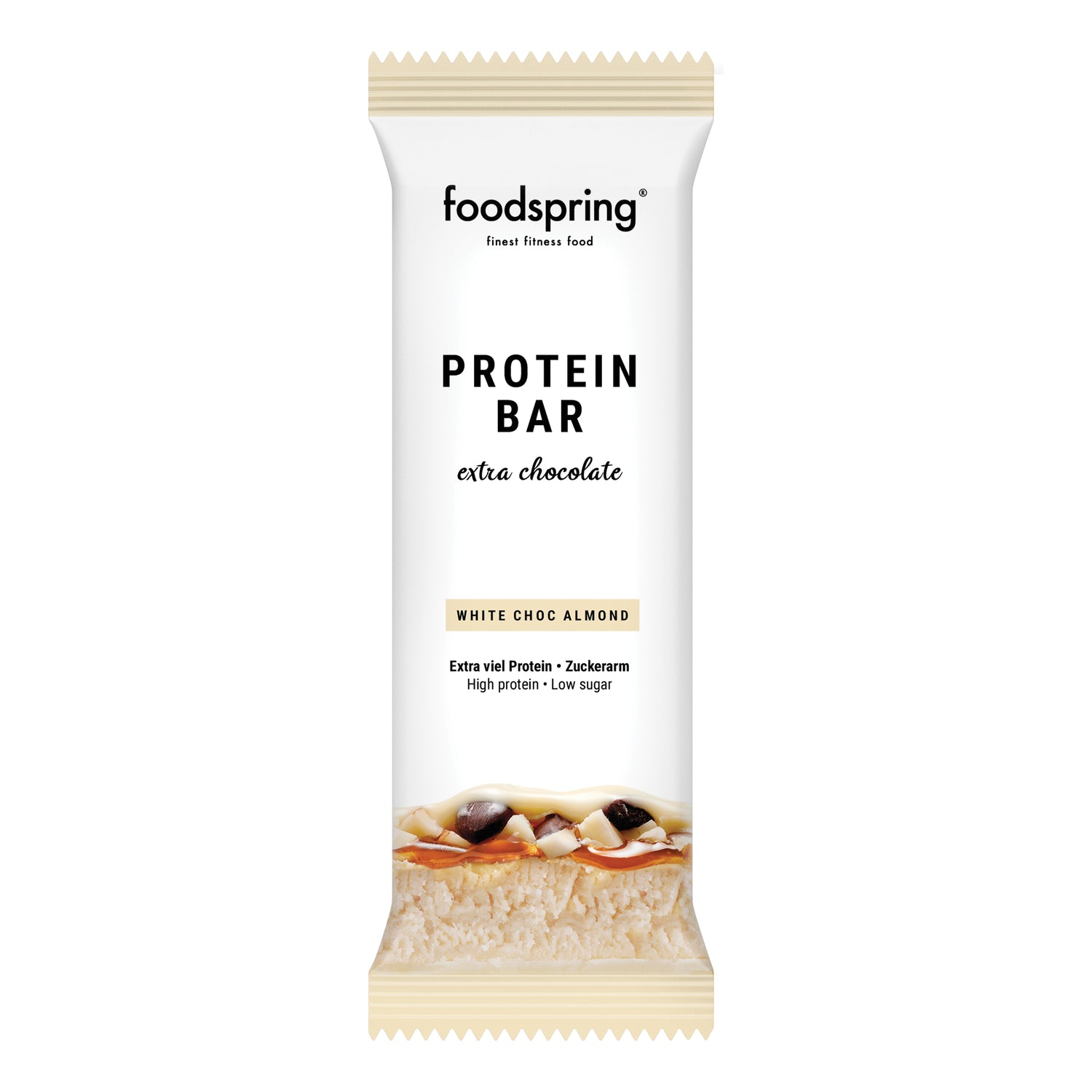 Foodspring Protein Bar - Barretta Proteica Extra Chocolate Cioccolato Bianco E Mandorle 65g