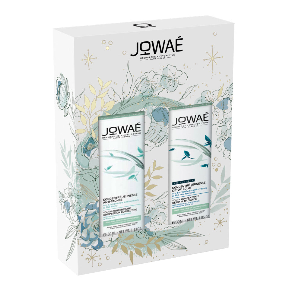 Jowaé Cofanetto Natale Concentrato Anti-macchie Viso Giorno 30 ml e Concentrato Detox Viso Notte 30 ml