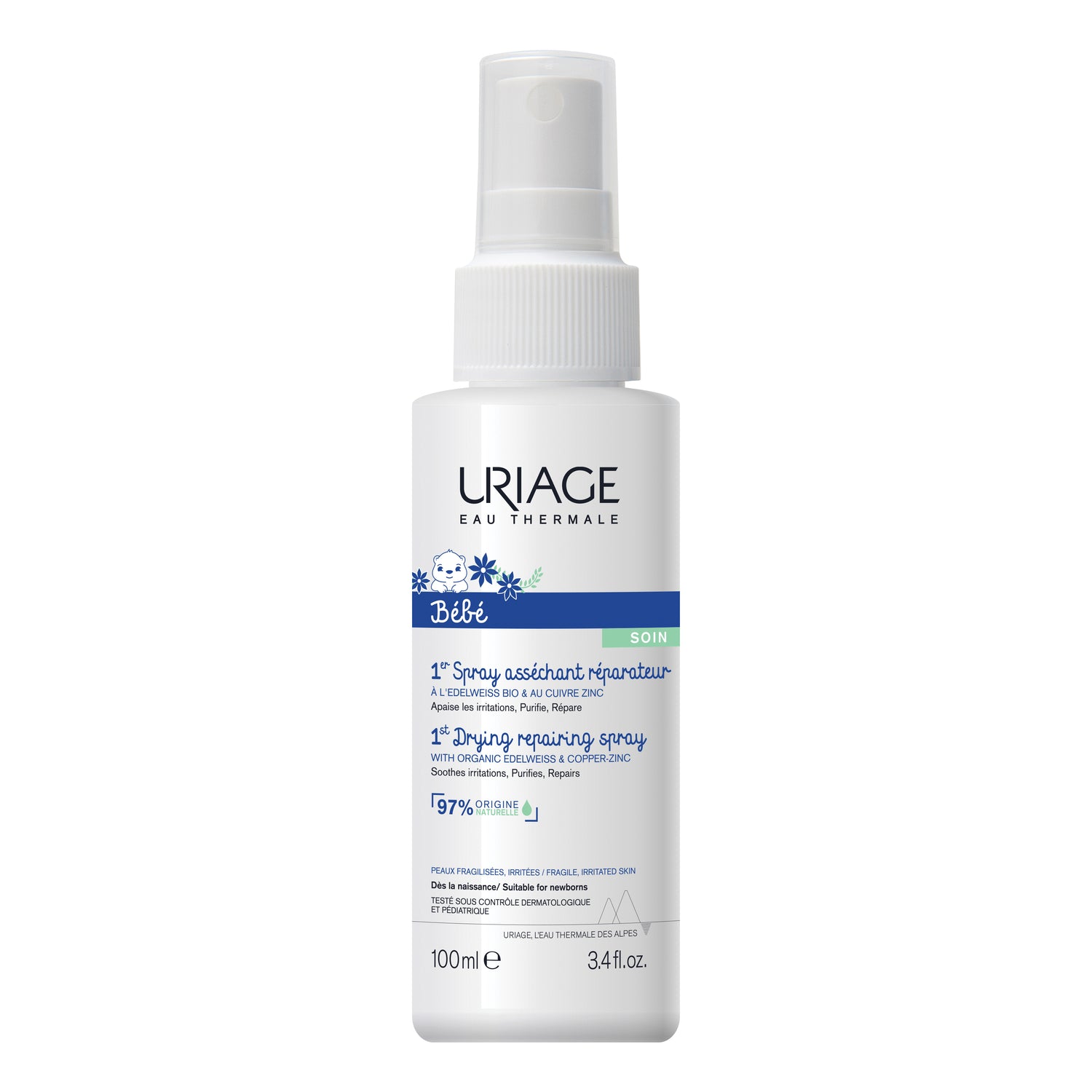 Uriage - Bebè Spray Assorbente Riparatore Con Cu-Zn 100ml