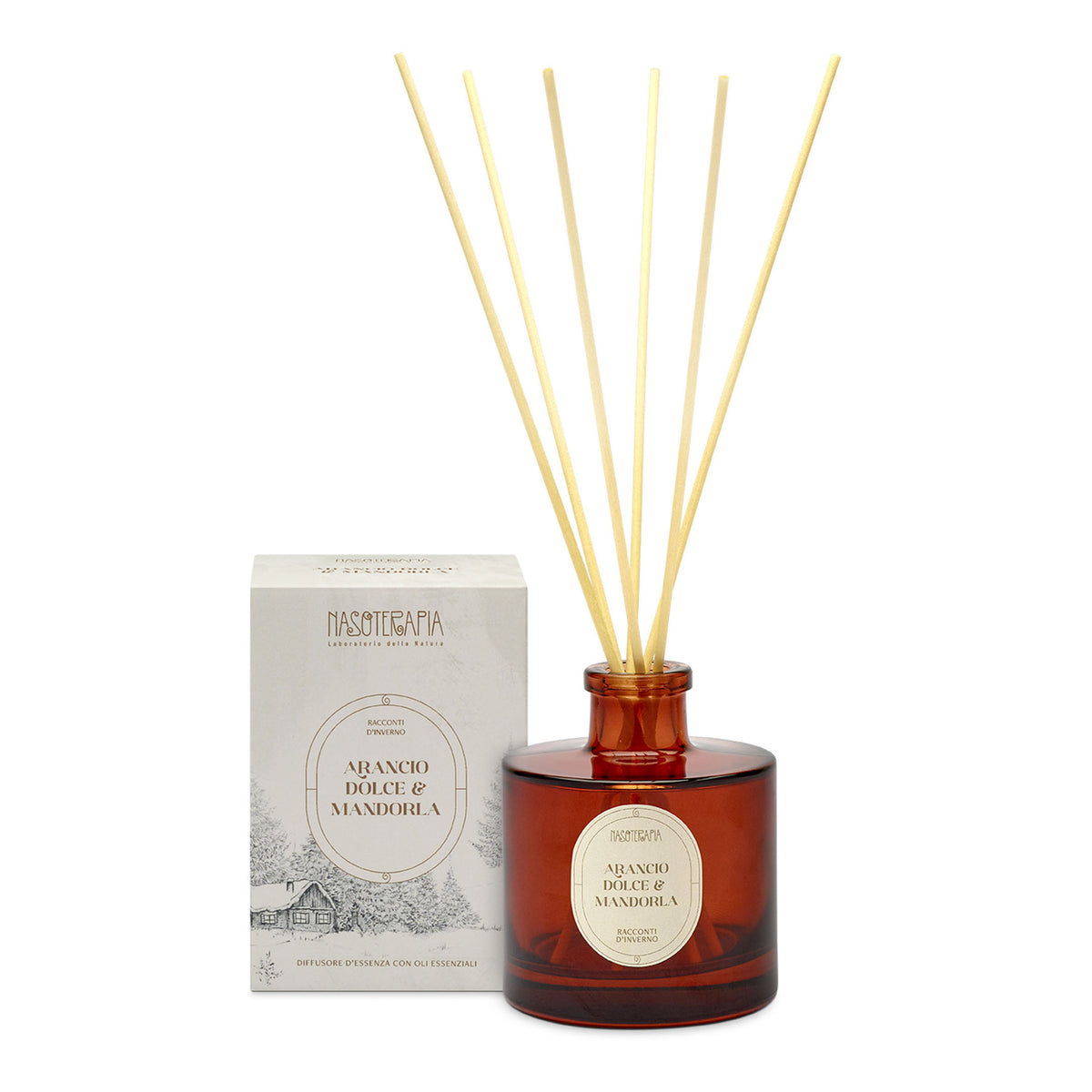 Nasoterapia Diffusore Bastoncini Racconti d'inverno Arancio Dolce e Mandorla 200ml  