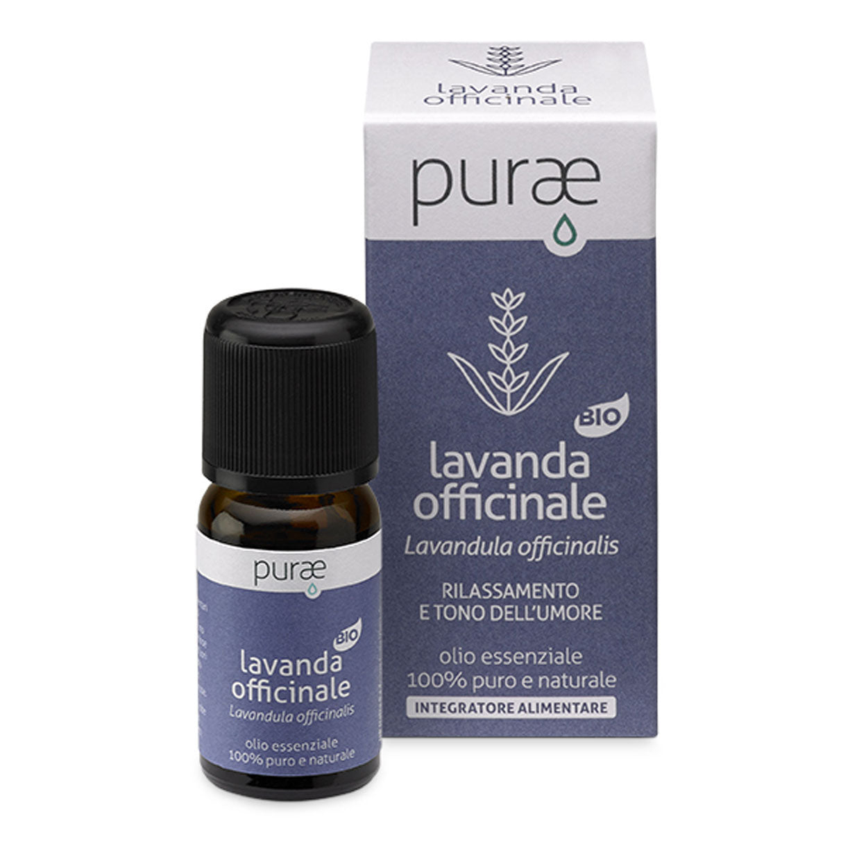 Purae Olio Essenziale Lavanda Officinale Bio Fiori 10ml