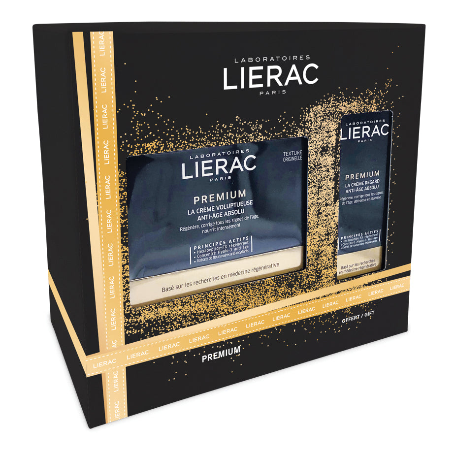 Lierac Cofanetto Natale Premium La Crème Voluptueuse Anti-età Globale 50 ml + Siero La Crème Contorno Occhi 15 ml