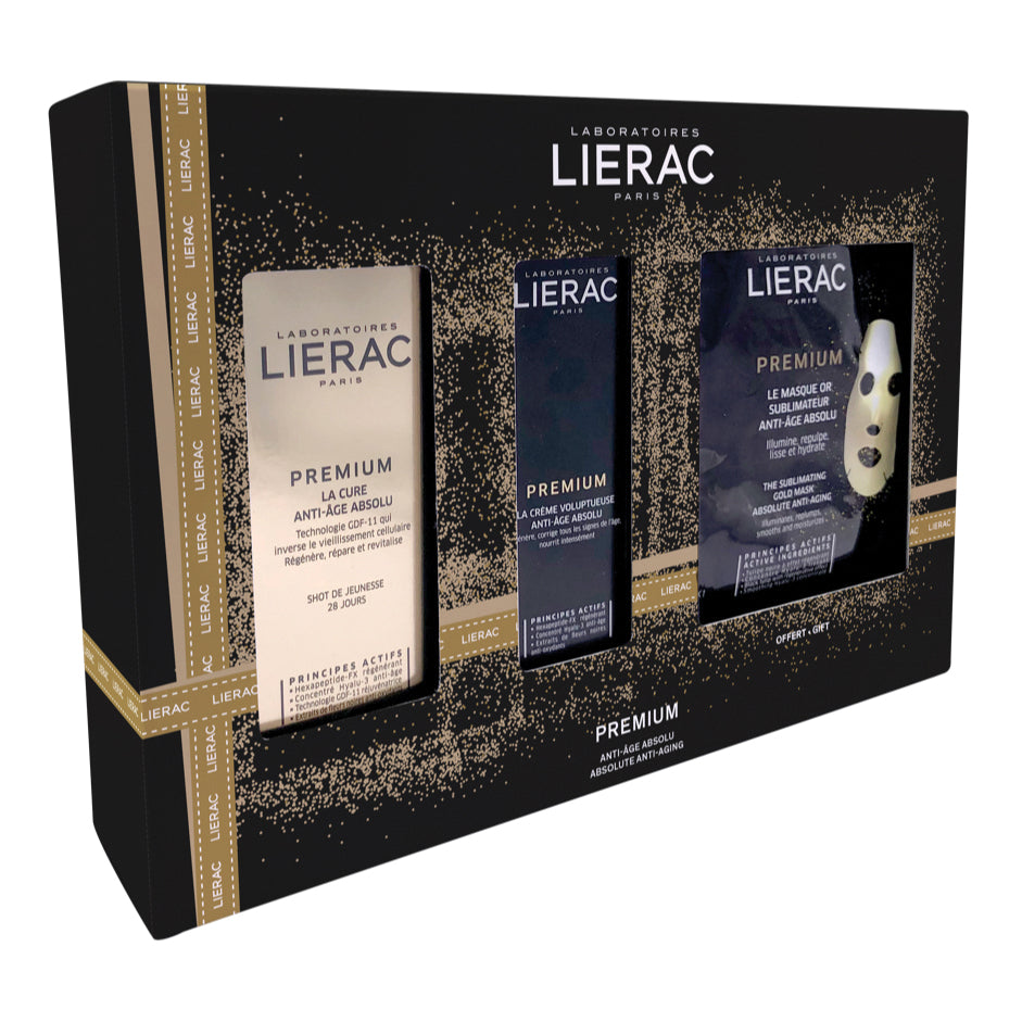 Lierac Cofanetto Natale Premium La Cure 30 ml + La Crème Voluptueuse 30 ml + Maschera Oro 20 ml