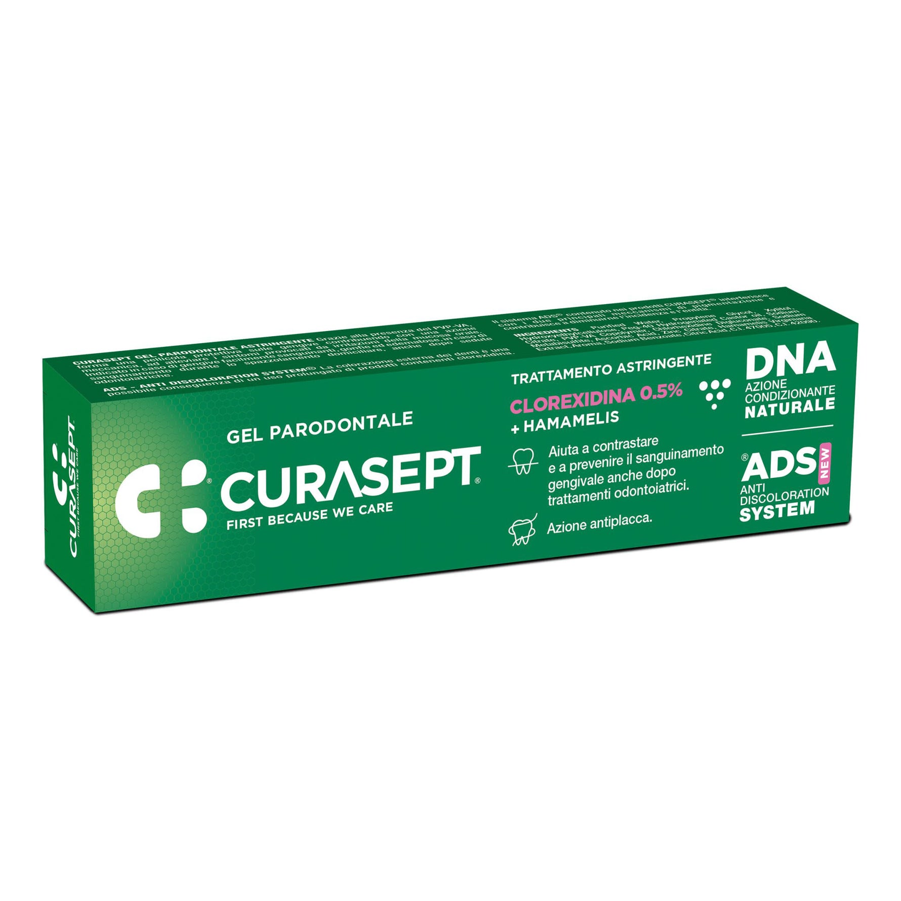 Curasept ADS|DNA | Gel Parodontale Trattamento Astringente Clorexidina 0,5% e Hamamelis | 30 ml
