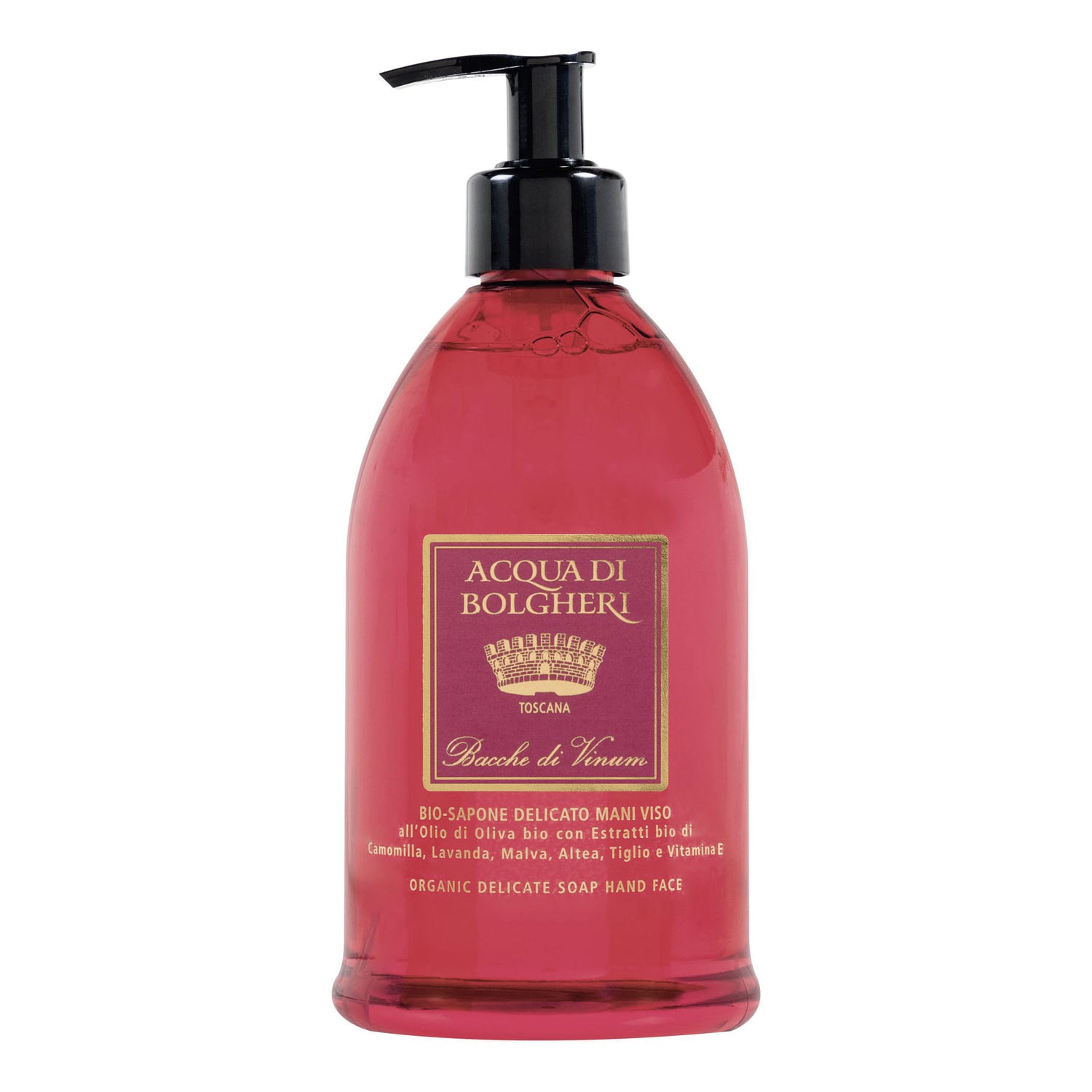 Acqua Di Bolgheri Bio Sapone Delicato Mani Viso Bacche Di Vinum 500ml