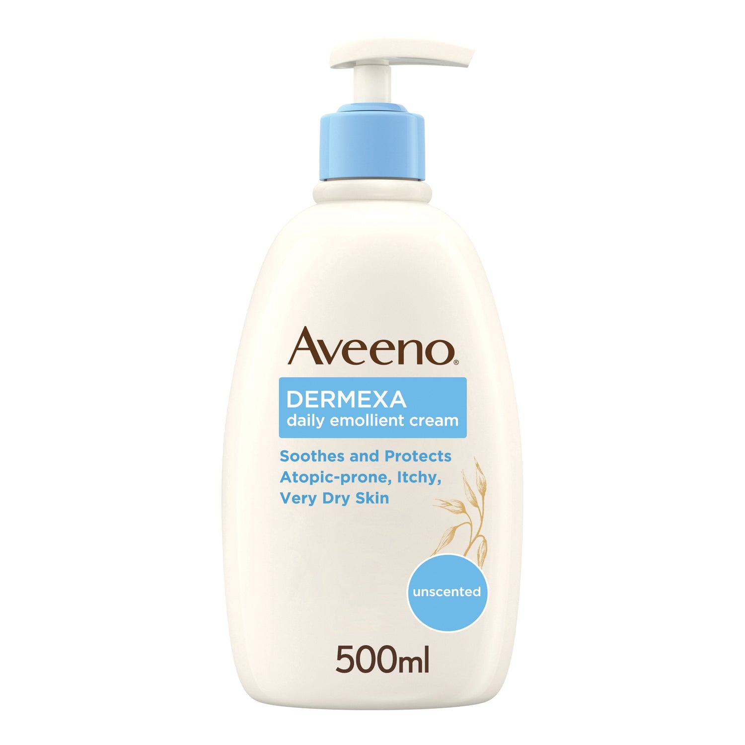 Aveeno Dermexa Crema Idratante Per Pelle Molto Secca E Con Prurito, Adatto Per Pelle Con Tendenza Atopica E Soggetta A Eczema, Senza Profumo 500ml