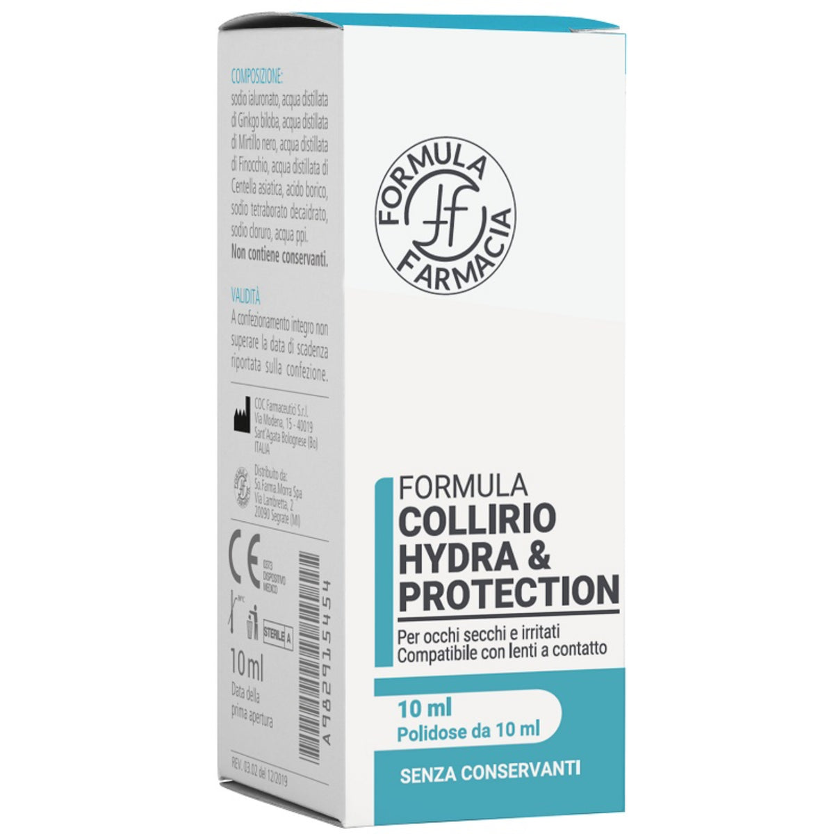 Formula Collirio Hydra & Protection | Collirio Lubrificante Senza Conservanti | 10 ml  