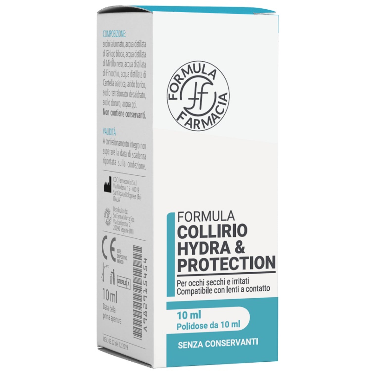 Formula Collirio Hydra & Protection | Collirio Lubrificante Senza Conservanti | 10 ml