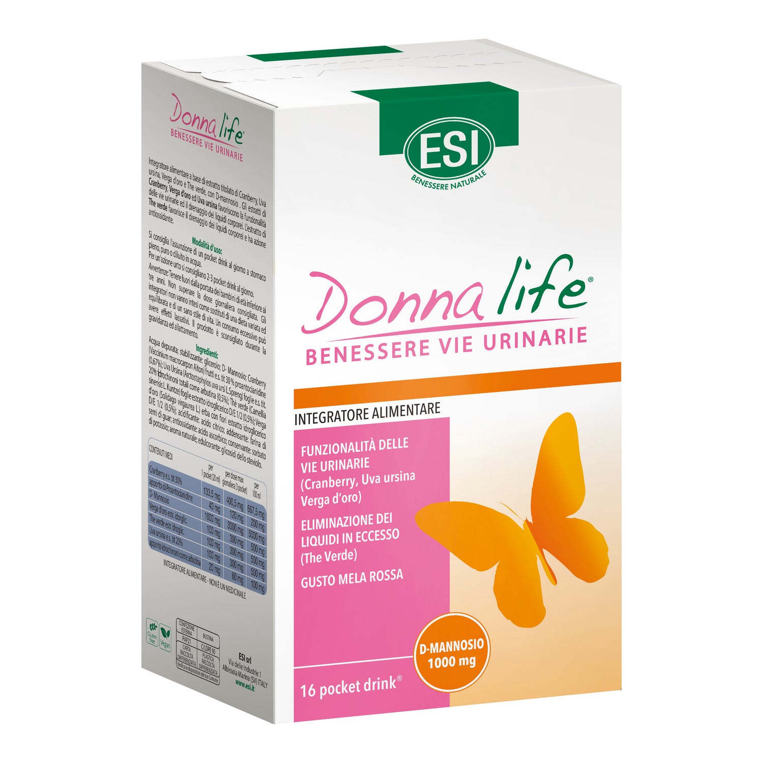 Esi Donna Life Benessere Vie Urinarie 16 Pocket Drink 20 ml