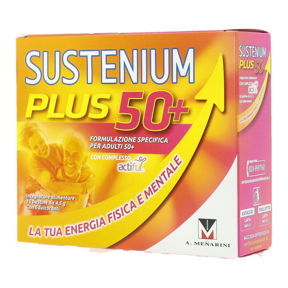 Sustenium Plus 50+ | Integratore Energizzante Vitamine B Magnesio | 16 Bustine