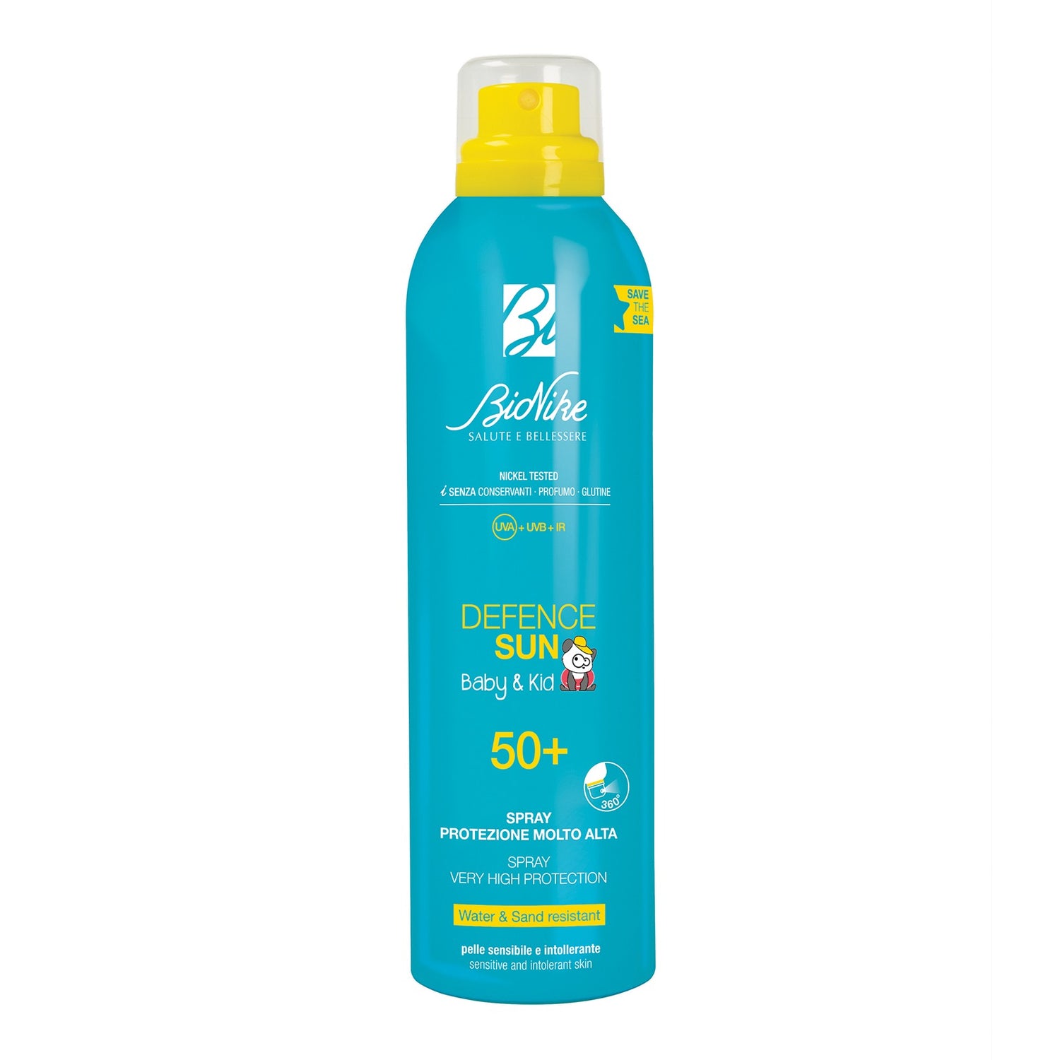 Bionike Defence Sun Baby & Kid Spray Water & Sand Resistant Spf50+ Protezione Solare Molto Alta 200ml