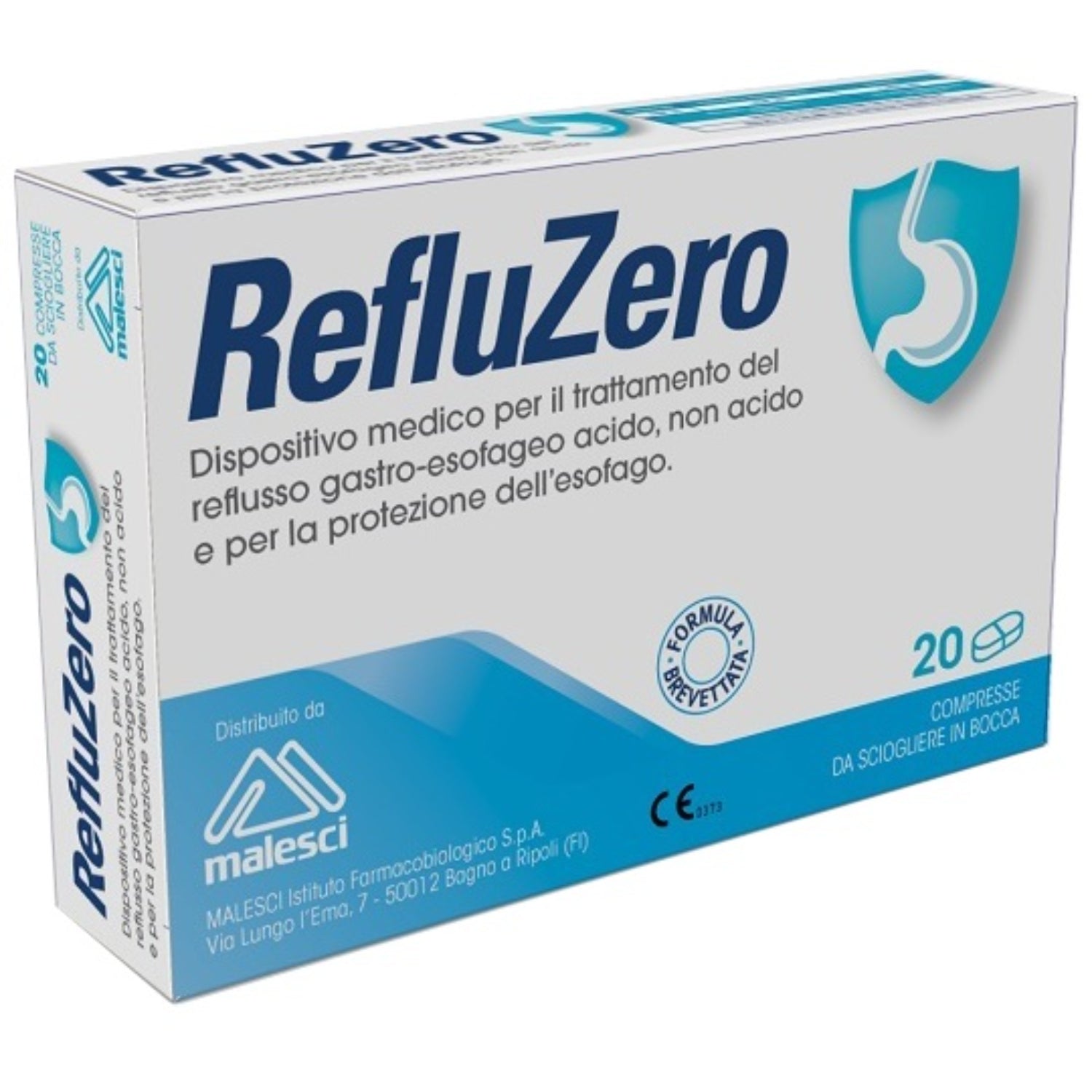 RefluZero Dispositivo Medico Reflusso Gastroesofageo 20 Compresse refluzero-dispositivo-medico-reflusso-gastroesofageo-20-compresse