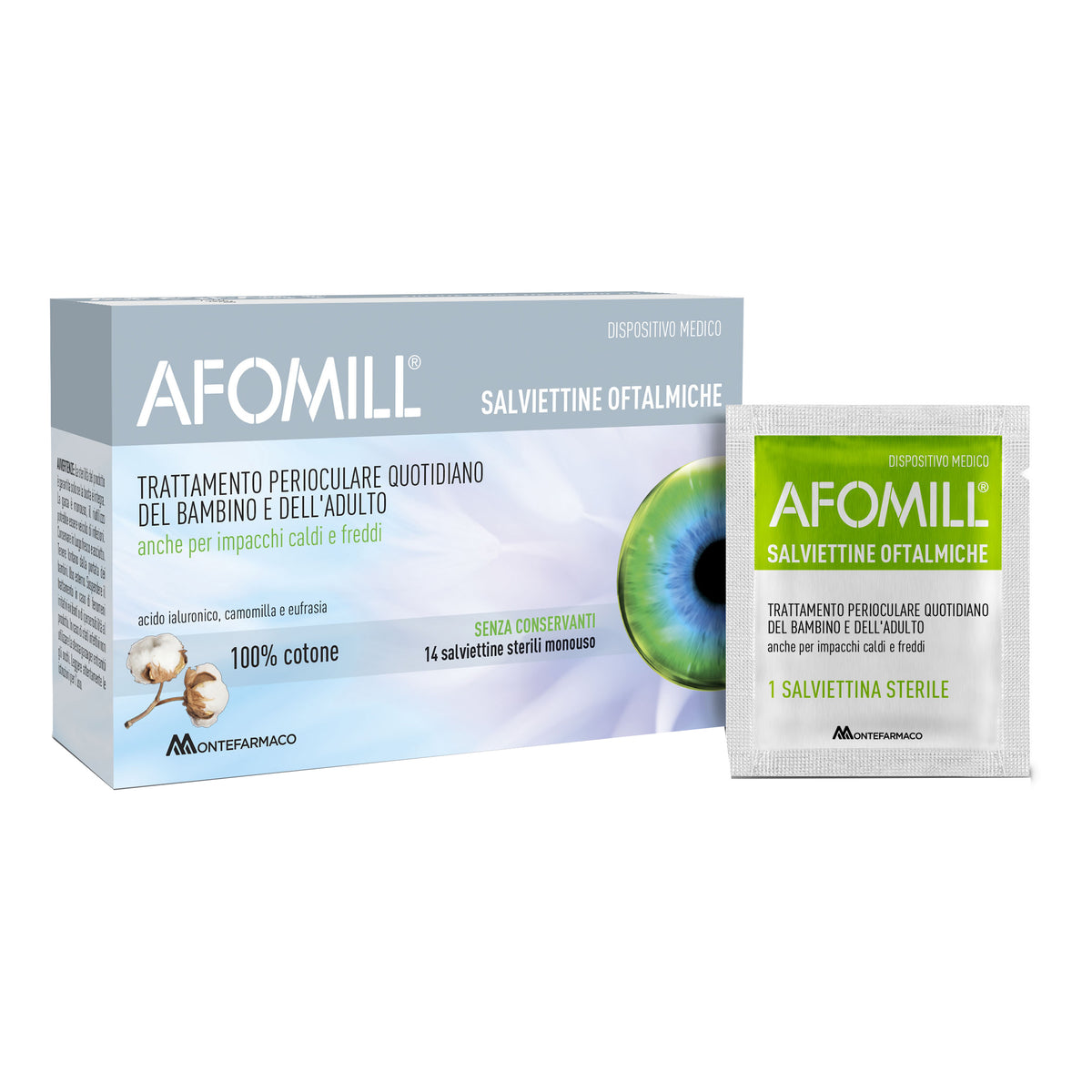Afomill Salviettine Oftalmiche Palpebre E Ciglia 14 Pezzi  