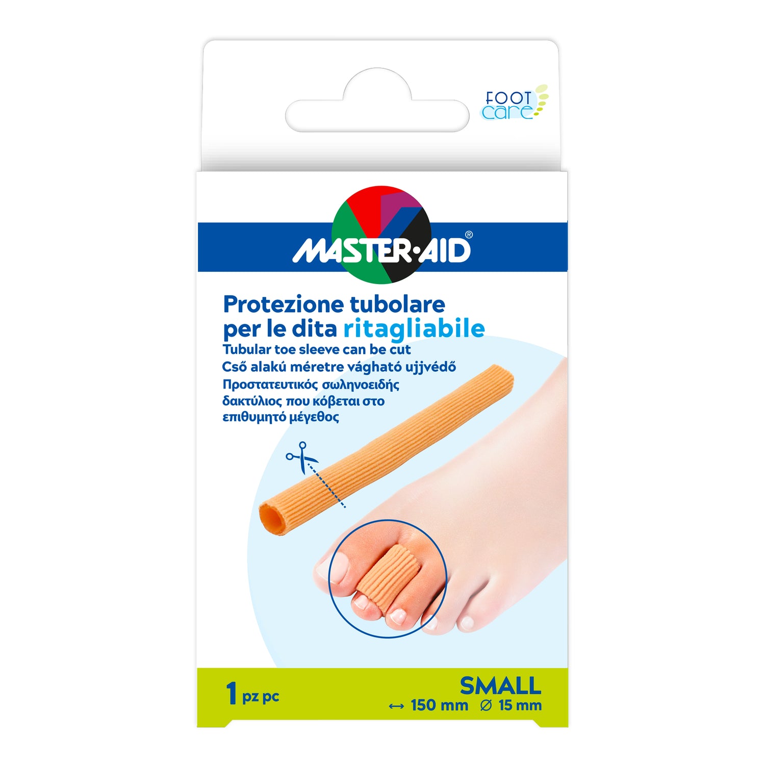 Master Aid Foot Care Protezione Tubolare Ritagliabile Taglia Smoll 15cm