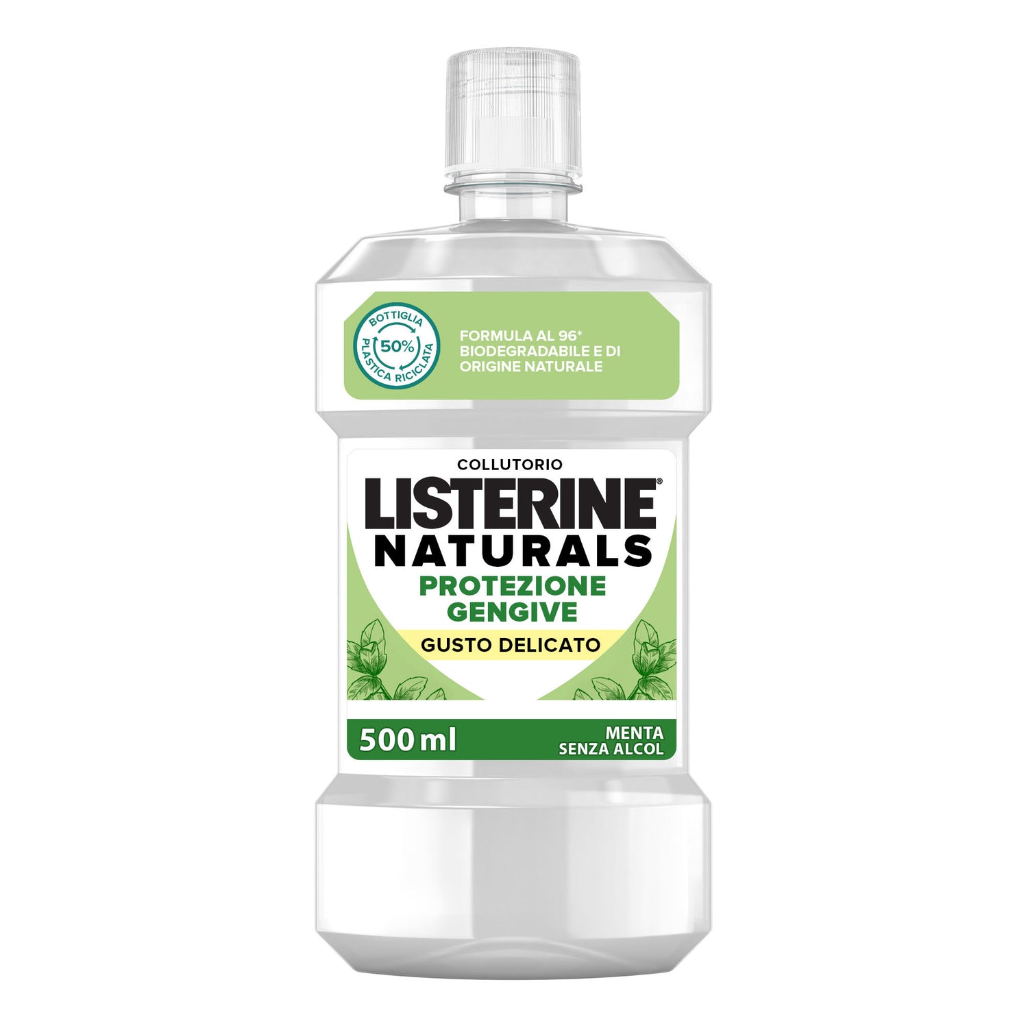 Listerine Collutorio Naturals Protezione Gengive Gusto Delicato 500 ml