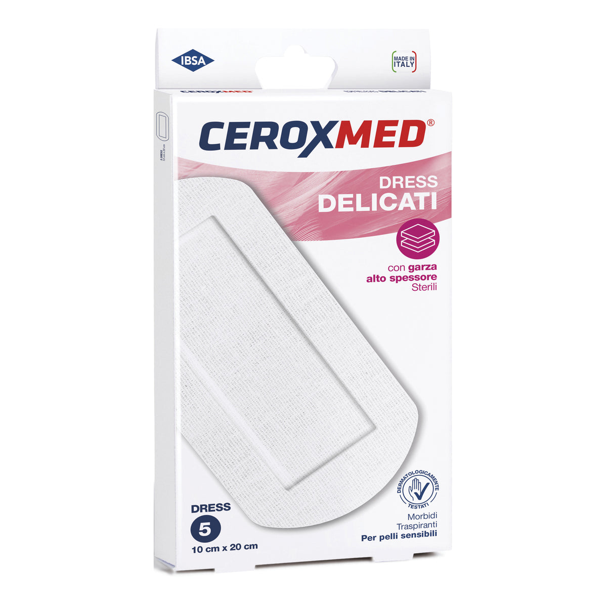 Ceroxmed | Dress Delicati Cerotti Sterili con Garza 10x20 cm | 5 Pezzi  